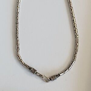 Greek Key Style Sterling SIlver Necklace